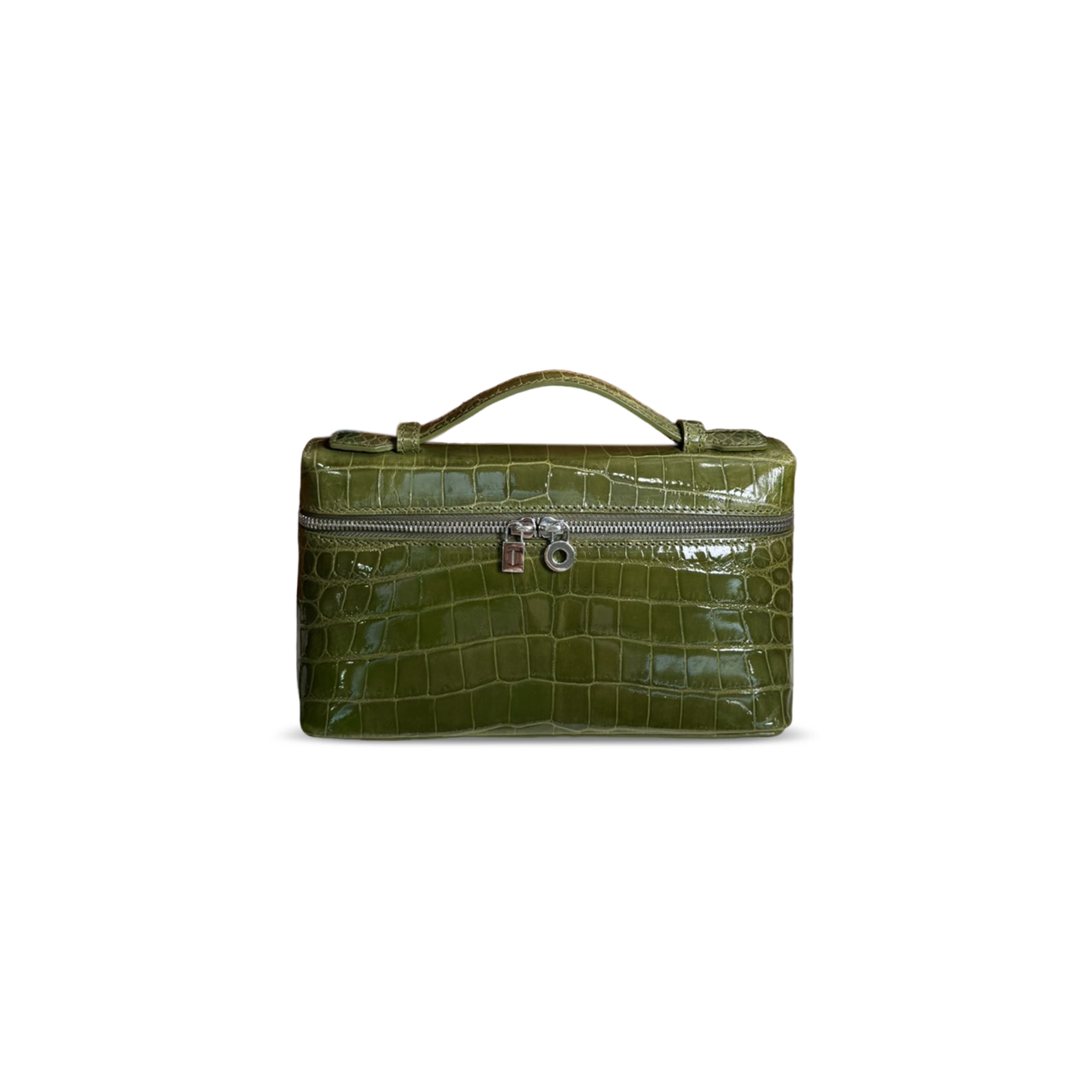 LORO PIANA EXTRA POCKET L19 CROCODILE LEATHER (19*11*6.5cm)